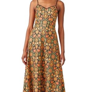 ML Monique Lhuillier orange embroidered floral dres - size 2 / S